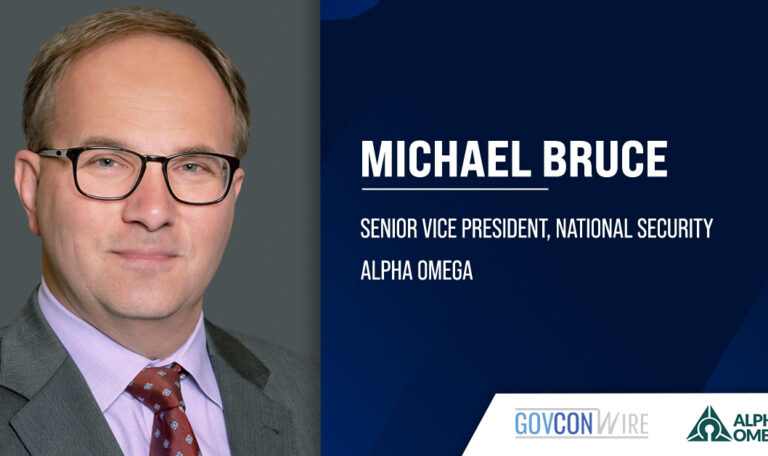 Michael Bruce. The former Leidos executive has joined Alpha Omega as SVP of national security.