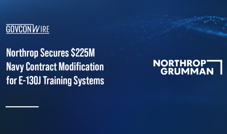 Northrop Grumman logo. Northrop secured a Navy contract modification to provide training systems for E-130J aircraft.