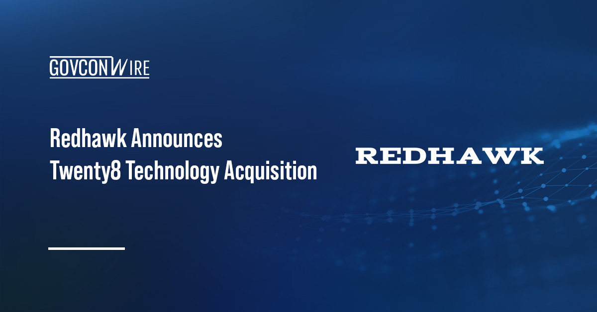 Redhawk Federal Solutions logo. Redhawk has acquired Twenty8 Technology to expand its AI and data capabilities.