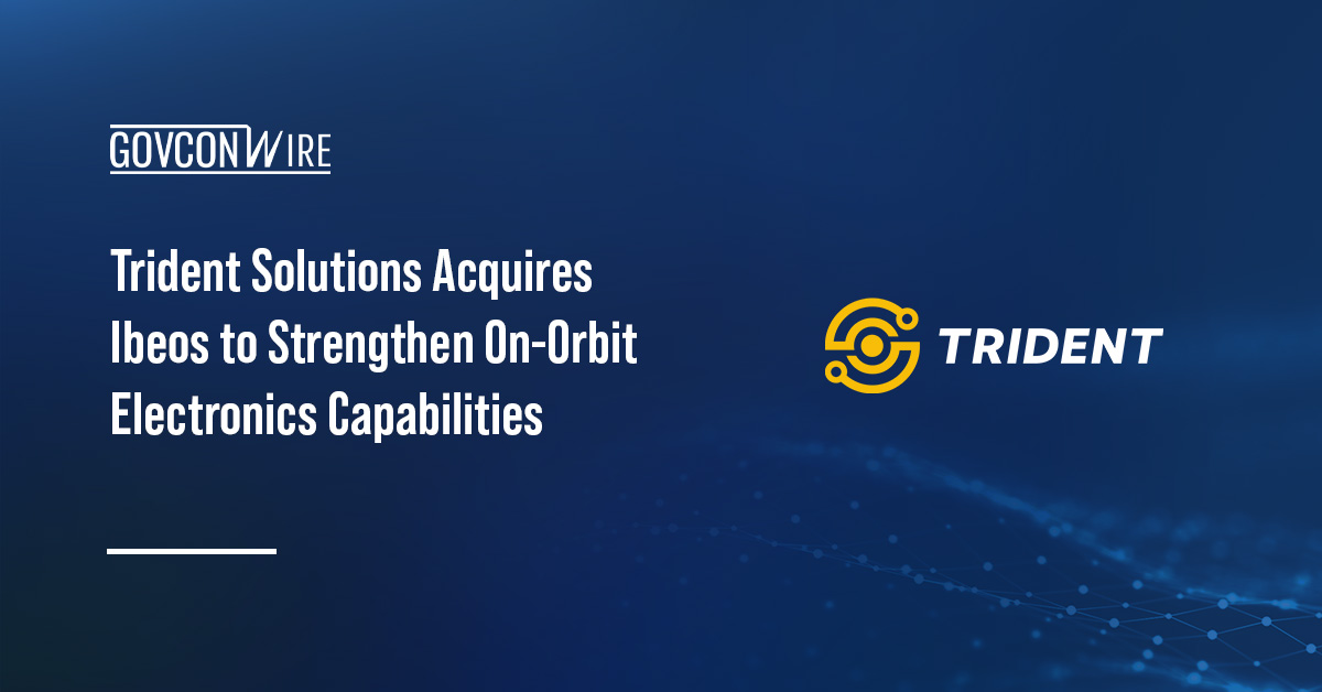 Trident Solutions logo. Trident has acquired space electronics developer Ibeos.