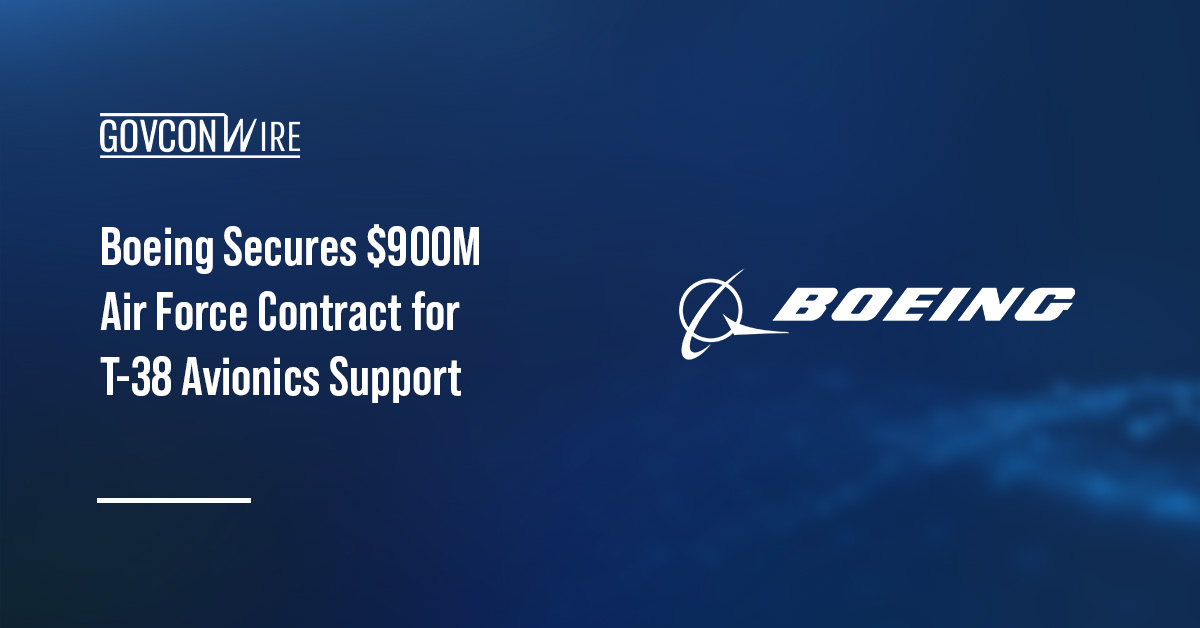 Boeing logo. The U.S. Air Force awarded Boeing a contract to provide avionics sustainment and support for the T-38C Talon.