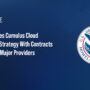 DHS logo. DHS has unveiled plans to award Cumulus cloud contracts to major providers.