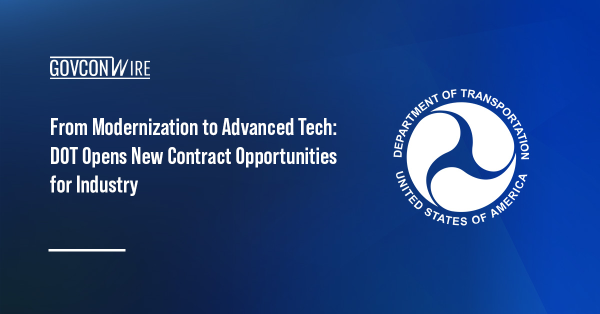 The Department of Transportation logo. DOT is seeking industry partners to support its initiatives