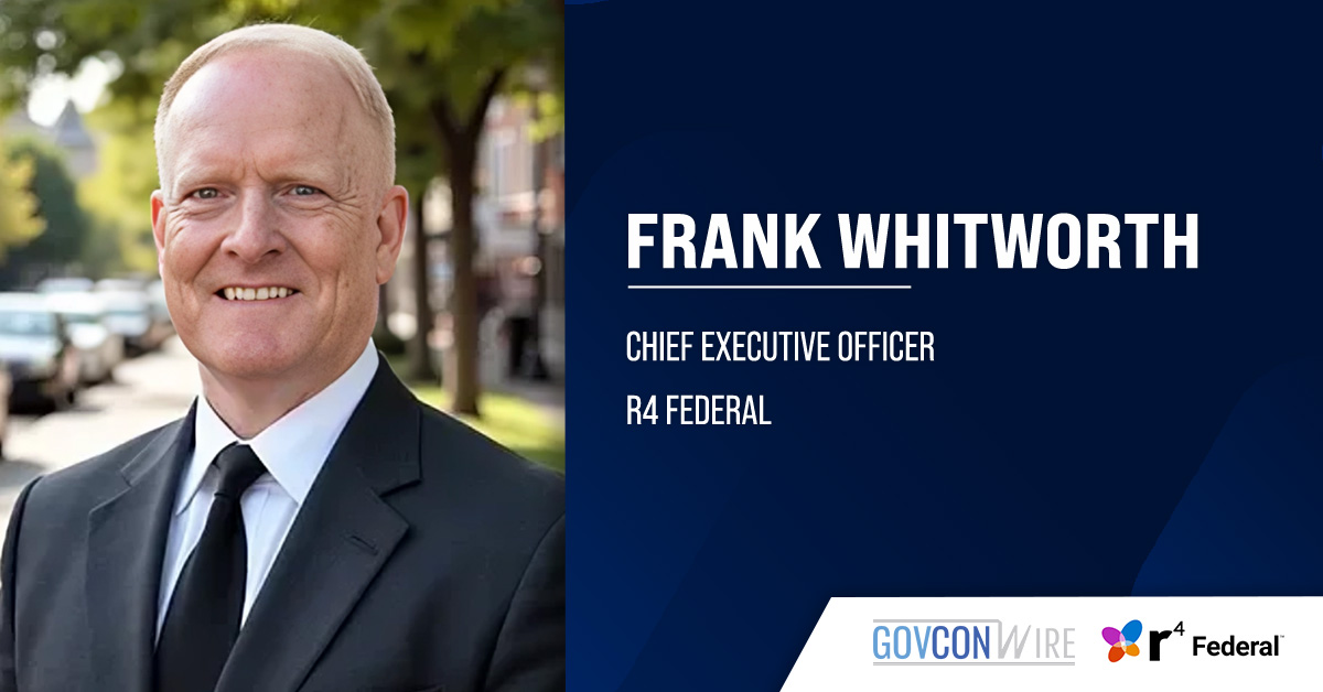 Frank Whitworth. The retired U.S. Navy vice admiral has been named CEO of r4 Federal.