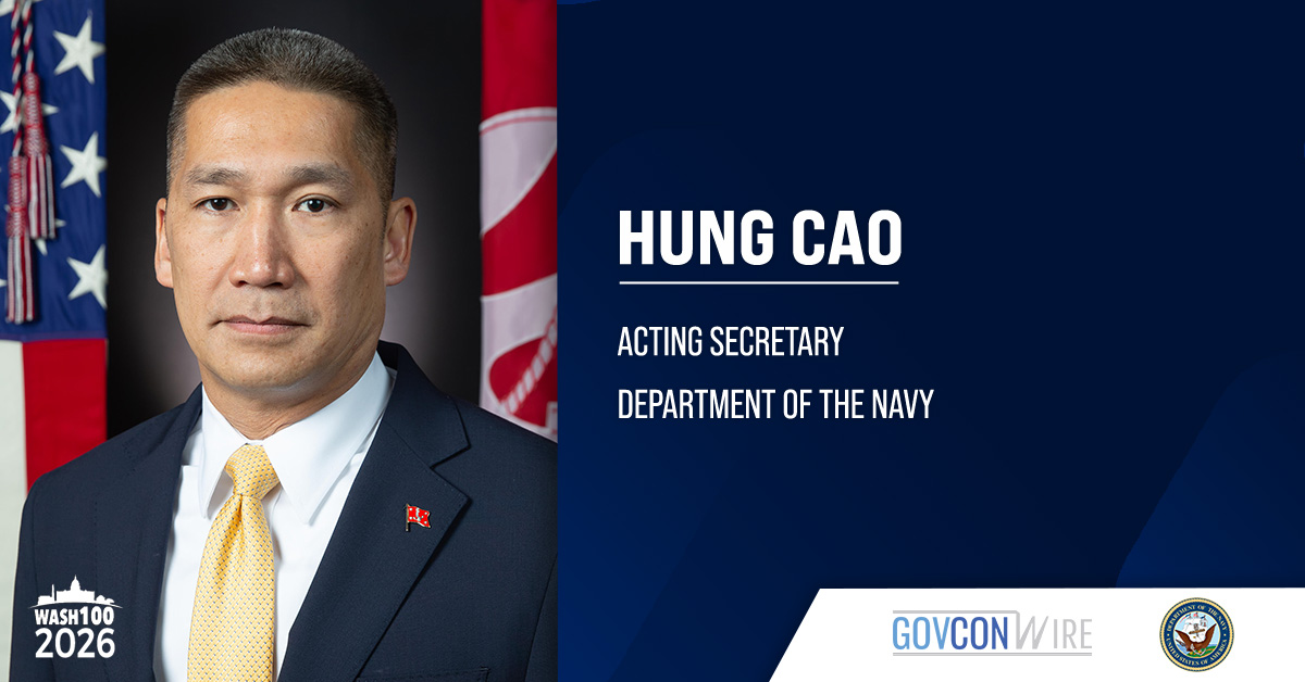 Hung Cao. The Navy under secretary has been named acting secretary following John Phelan's departure.