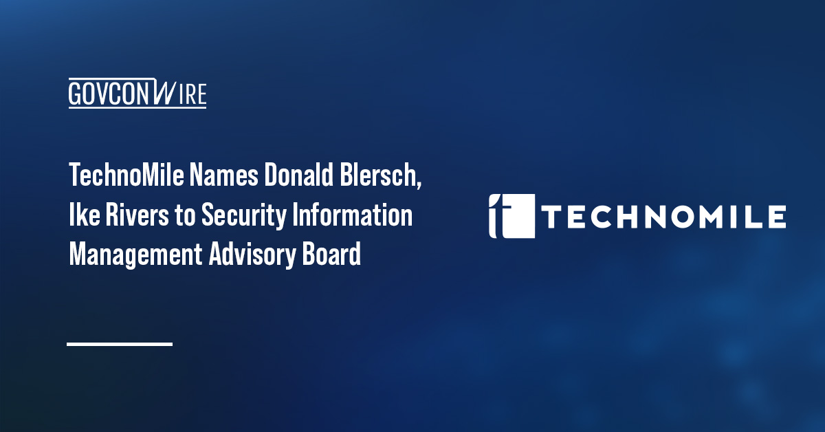 TechnoMile logo. TechnoMile named Donald Blersch and Isaiah "Ike" Rivers to its newly formed SIM advisory board.