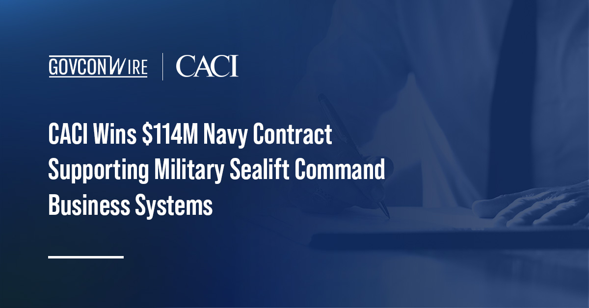 CACI Wins $114M Navy Contract Supporting Military Sealift Command Business Systems CACI logo. CACI has won a potential $113.8 million Navy logistics systems contract.