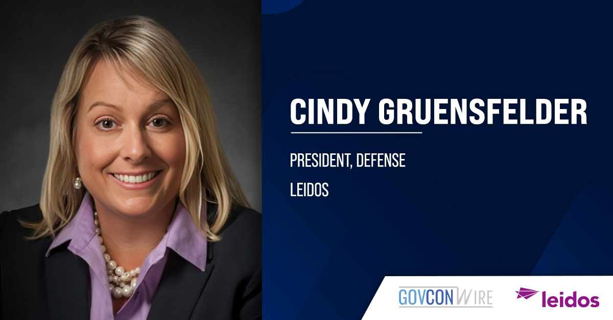 Cindy Gruensfelder. The Leidos Defense president discussed the hypersonic weapons production contract awarded by the Army.