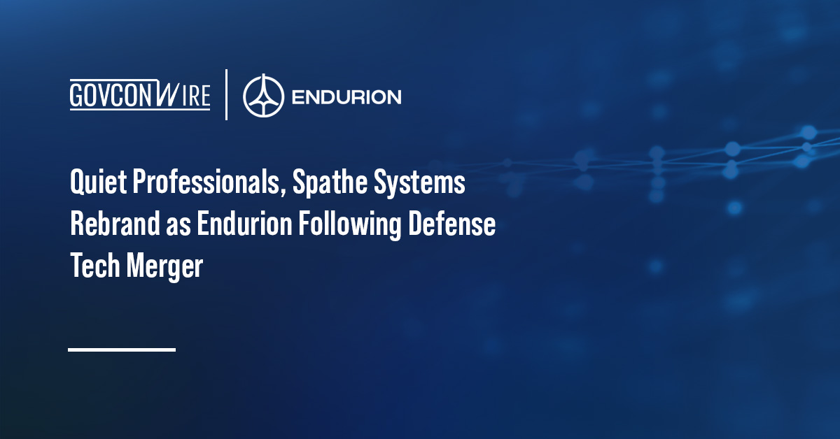 Endurion logo. Endurion was established through the merger of Quiet Professionals and Spathe Systems.