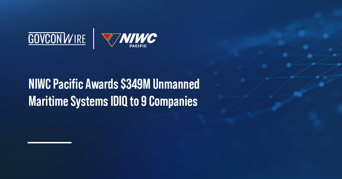 NIWC Pacific Awards $349M Unmanned Maritime Systems IDIQ to 9 Companies NIWC Pacific logo. The Naval Information Warfare Center Pacific has awarded spots on an unmanned maritime systems contract.