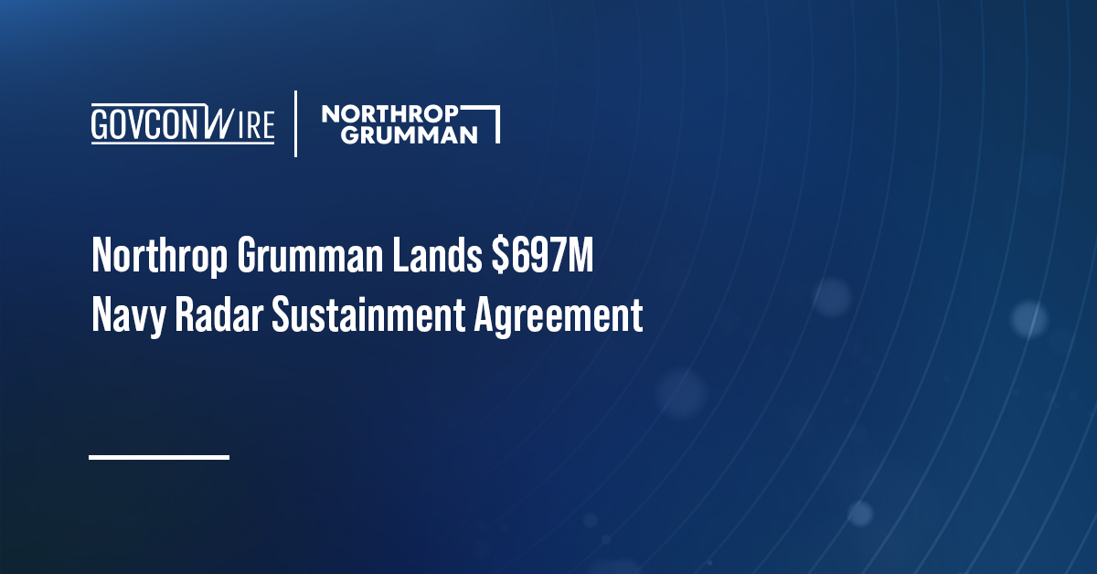Northrop Grumman Lands $697M Navy Radar Sustainment Agreement Northrop Grumman logo. Northrop Grumman secured a Navy contract to provide sustainment services for expeditionary radars.