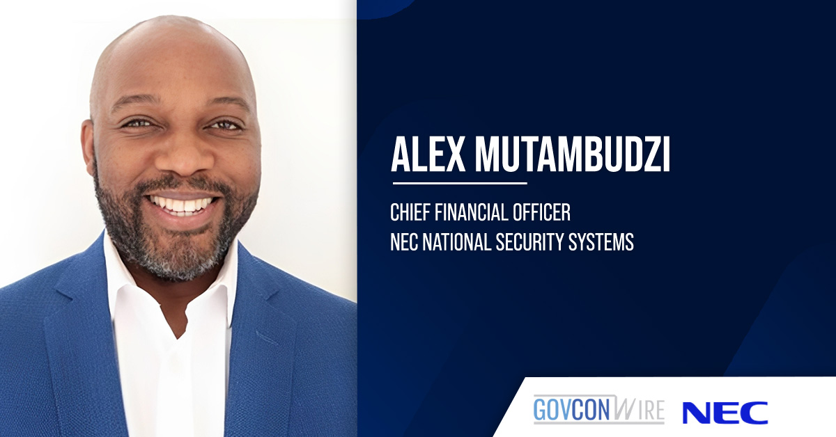 NEC NSS Promotes Alex Mutambudzi to CFO Alex Mutambudzi. The finance executive has been promoted to CFO at NEC National Security Systems.