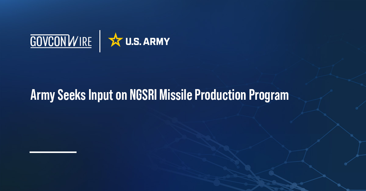 U.S. Army seal. The Army has issued an RFI for the M-SHORAD Increment 3 NGSRI surface-to-air-missile production program.