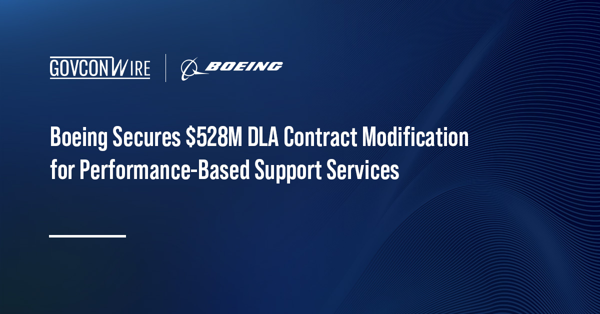 Boeing Secures $528M DLA Contract Modification for Performance-Based Support Services Boeing logo. The Defense Logistics Agency has awarded Boeing a contract modification for performance-based support services.