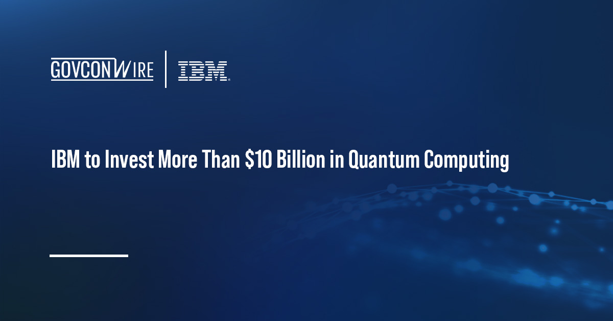 IBM logo. IBM has disclosed plans to invest over $10 billion in quantum computing to advance R&D and manufacturing efforts.