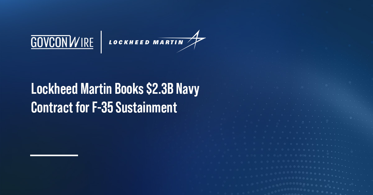 Lockheed Martin logo. The U.S. Navy has awarded Lockheed Martin a sustainment services contract for the F-35 Lightning II.