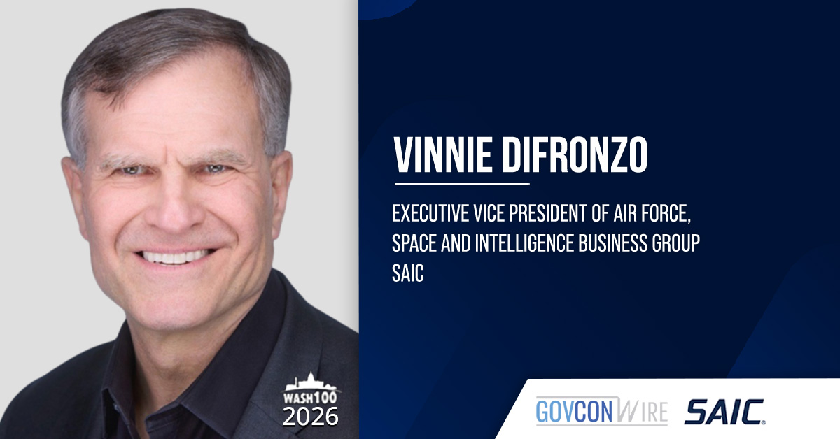 Vinnie DiFronzo. The SAIC EVP commented on a $192 million contract for ABMS digital infrastructure from the Air Force.