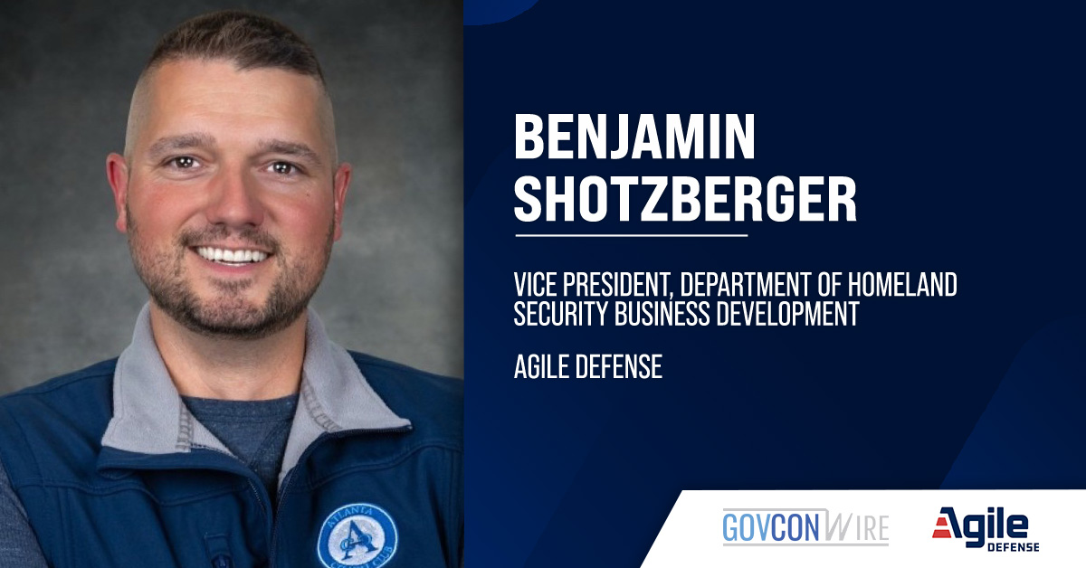 Agile Defense Appoints Benjamin Shotzberger as VP of DHS Business Development Benjamin Shotzberger. Agile Defense has named Benjamin Shotzberger as vice president of DHS business development.