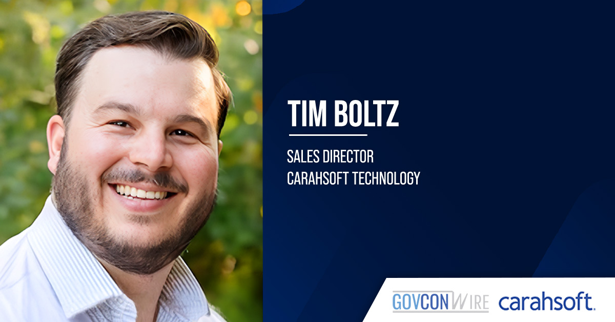 Tim Boltz. The Carahsoft sales director has outlined the top state and local government events in 2026.