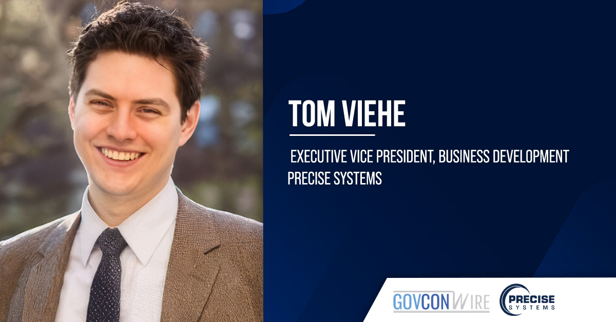 Tom Viehe. The new Precise Systems business development EVP previously worked at Valkyrie Enteprises.