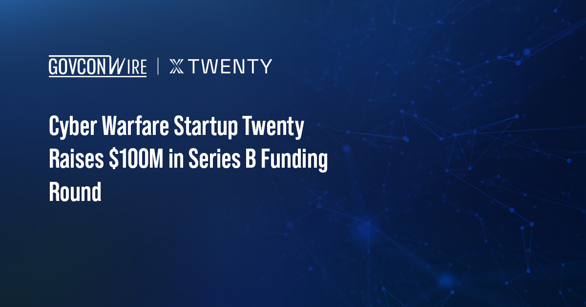 Twenty logo. Twenty has raised $100 million in Series B funding round to advance its AI-enabled cyber capabilities.