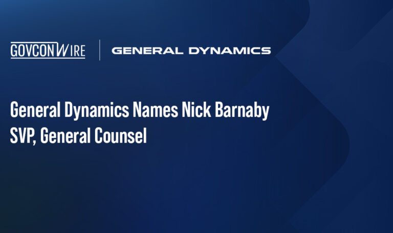 General Dynamics Names Nick Barnaby SVP, General Counsel