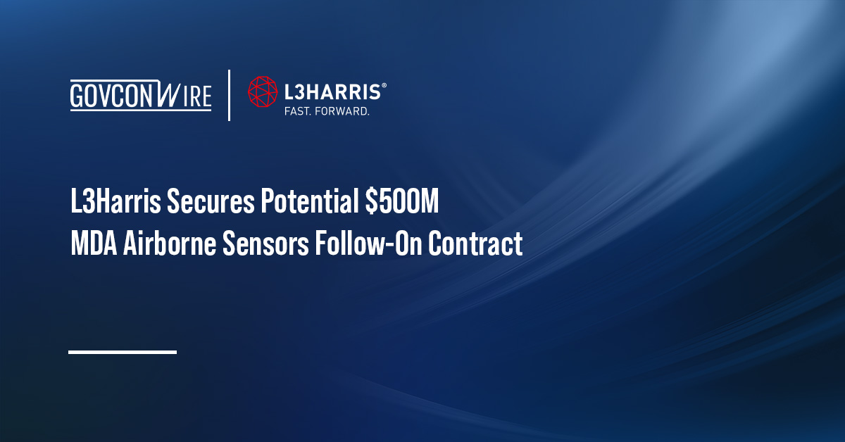 L3Harris Secures Potential $500M MDA Airborne Sensors Follow-On Contract L3Harris logo. L3Harris was awarded a potential $499.6 million MDA Flight Test Airborne Sensors follow-on contract.