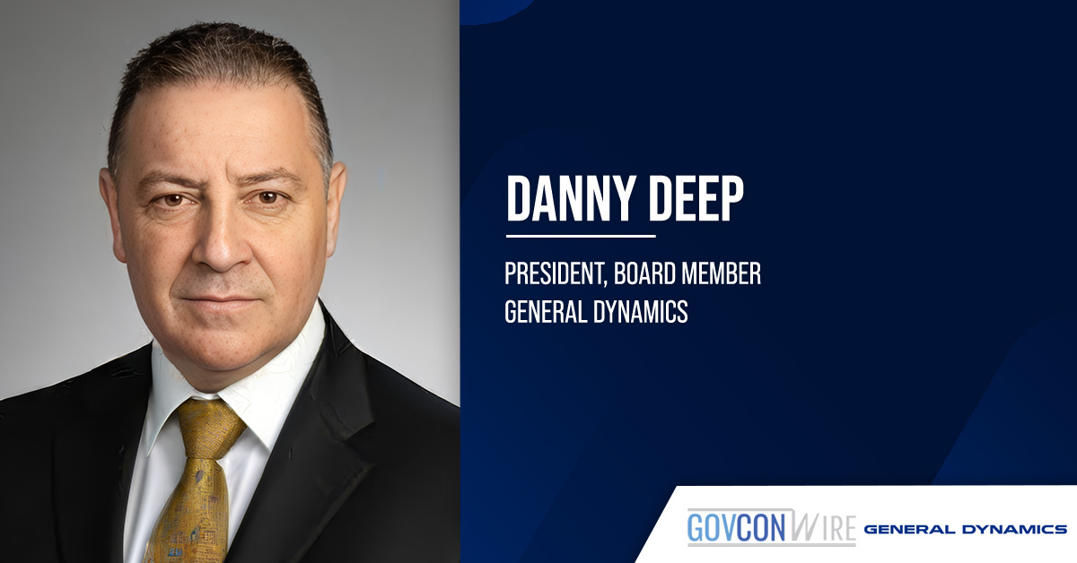 Danny Deep. The General Dynamics board of directors has elected the company president as a director.