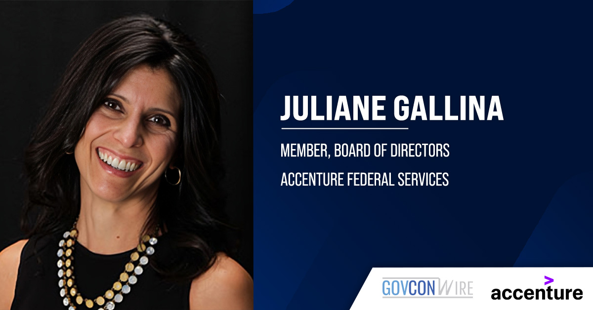 Accenture Federal Services Adds Ex-CIA Executive Juliane Gallina to Board Juliane Gallina. The former CIA executive has been named to Accenture Federal Services' board of directors.