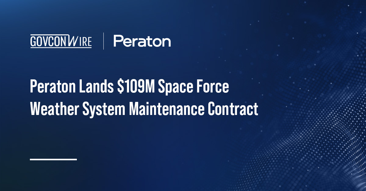 Peraton Lands $109M Space Force Weather System Maintenance Contract Peraton logo. Peraton has received a $109.1 million Space Force contract for SWAFS sustainment and modernization support.