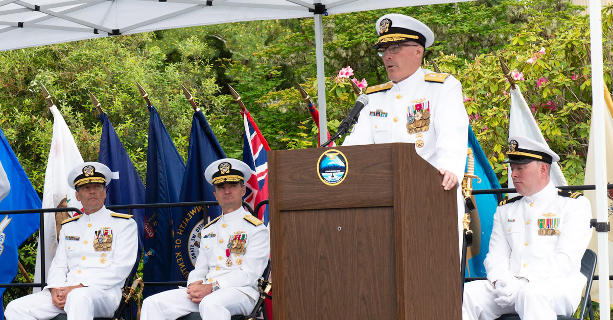 Robert Gaucher. The Navy rear admiral took command of Submarine Group 9 in 2021. He's now submarine czar for the whole Navy.