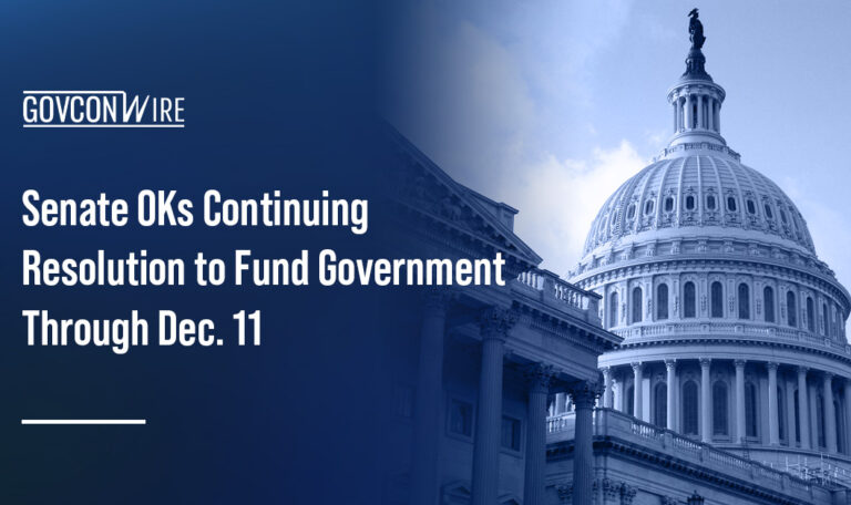 Senate OKs Continuing Resolution to Fund Government Through Dec. 11
