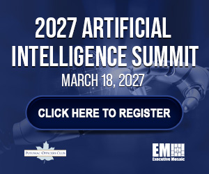2027 Artificial Intelligence Summit ad AI Leidos ELMS DLA 2027 Artificial Intelligence Summit tile ad. The Potomac Officers Club event will gather AI experts from the federal government and industry on March 18.