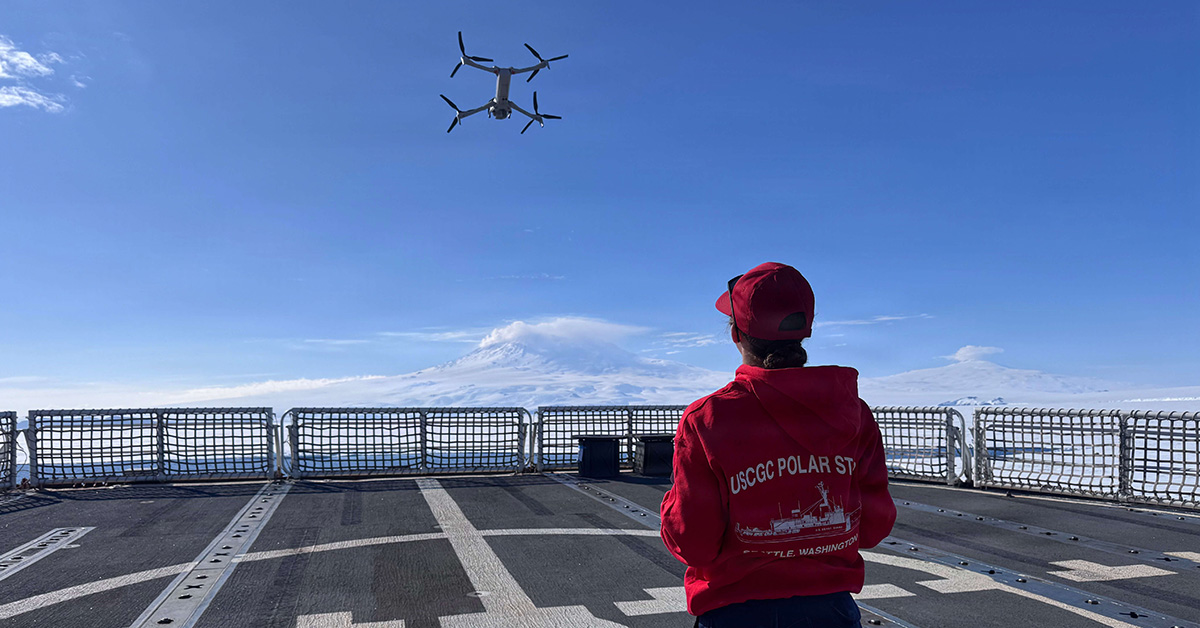 Coast Guard UAS Operations USCGC Polar Star DHS Summit Drone. The Coast Guard utilizes drones for various missions