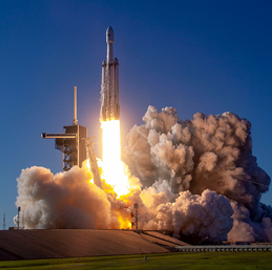 Air Force, SpaceX Launch First DoD Mission on Falcon Heavy Rocket
